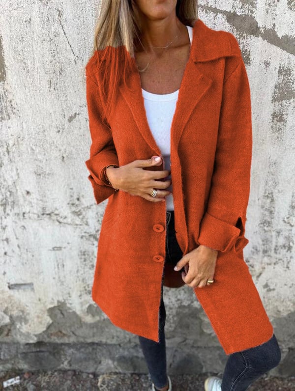 LM | Teni™ Long, casual, elegant jacket with practical pockets
