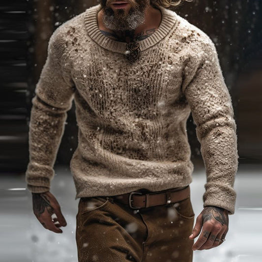 Men'S Vintage Jacquard Cozy Sweater artswardrobe