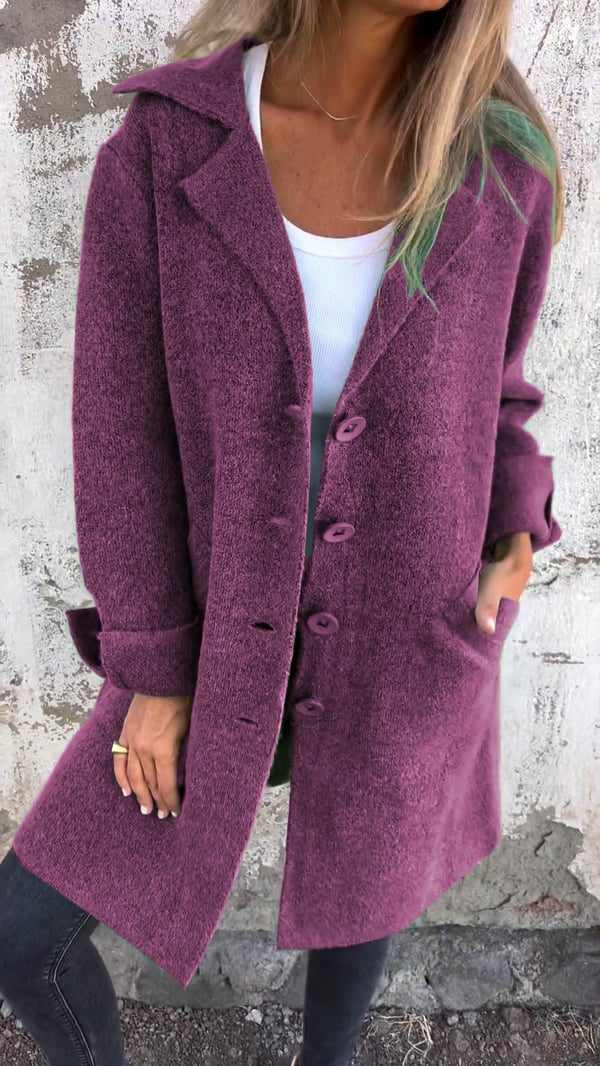 LM | Teni™ Long, casual, elegant jacket with practical pockets
