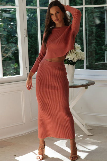 Erin® | Rib knit sweater set