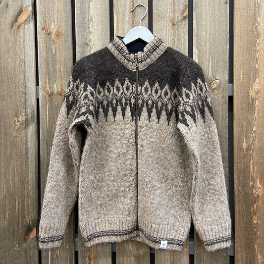 Mens Vintage Fair Isle Knitted Cardigan Sweater elevenforest