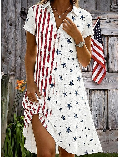 American Independence Day Swimwear Tankini 2 Piece High Waist Swimsuit Backless Vacation Beach Wear Geometric U Neck Sleeveless Bathing Suits