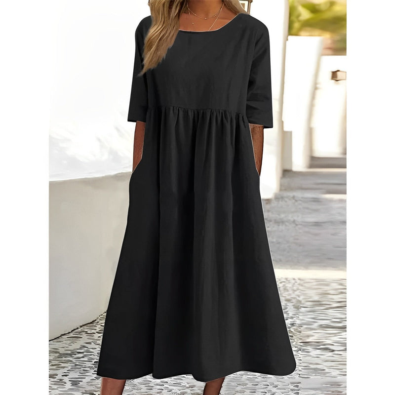 LM | Plain midi dress
