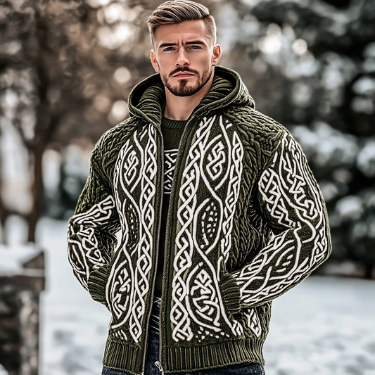 Men's Kyle Style Extra Heavy Hooded Zip-up Sweater artswardrobe