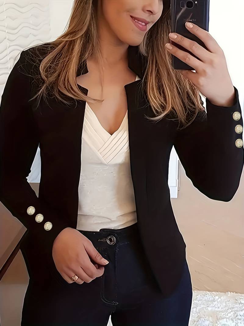 LM | casual blazer with long sleeves and buttons