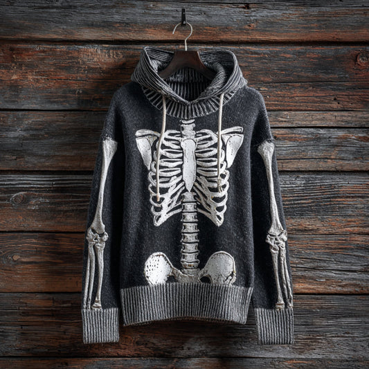 Women's Halloween Human Anatomy And Artistic Splicing To Make Old Hooded Sweaters artswardrobe