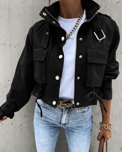 LM | Casual multi-pocket jacket for women