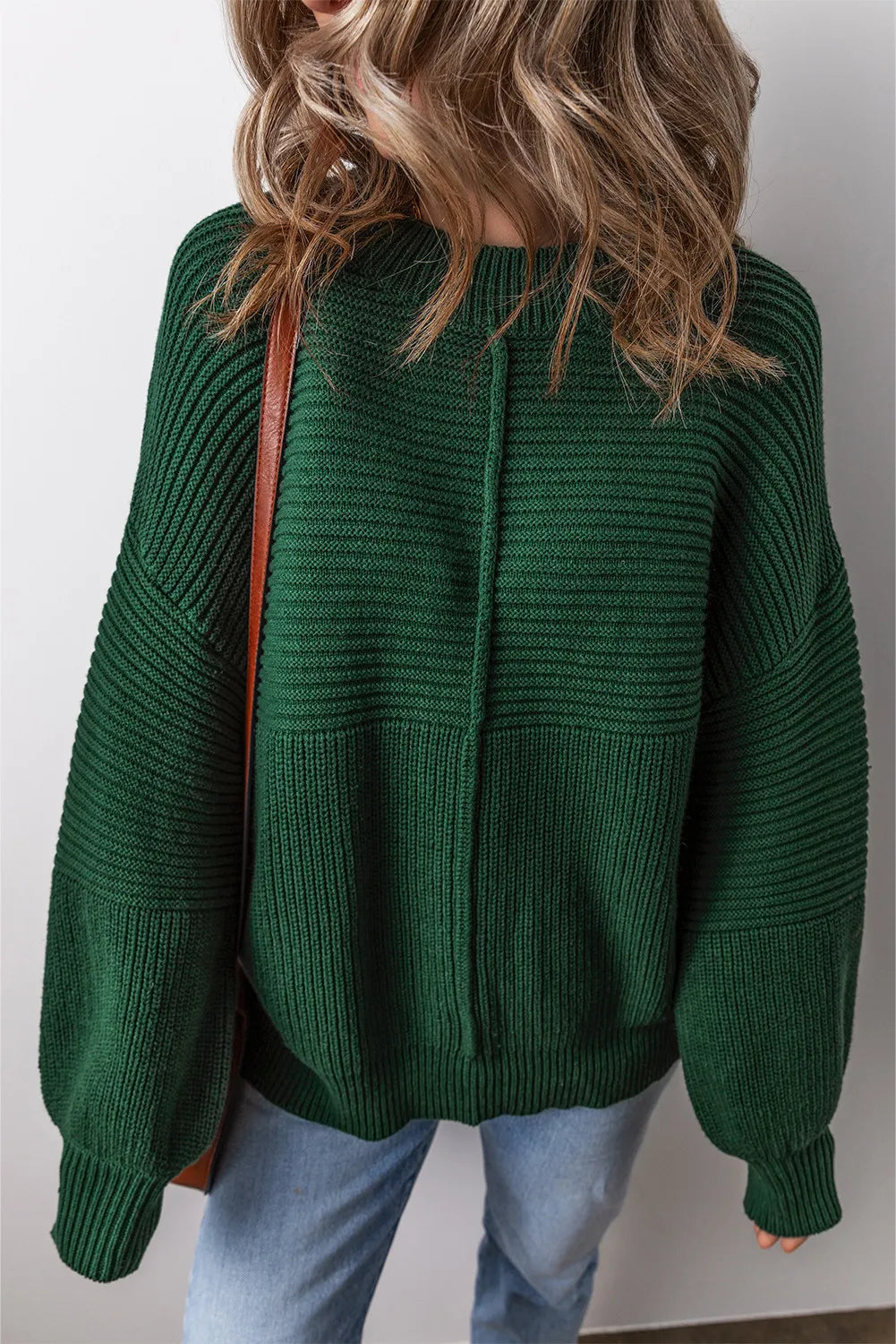 Monica® | Round neck sweater with low shoulders