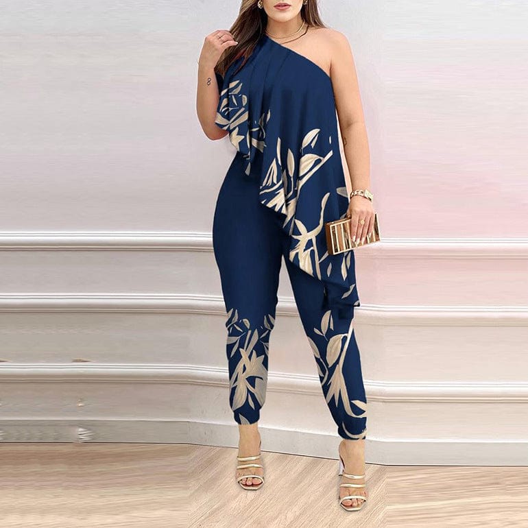 LM | Asymmetric ruffle jumpsuit