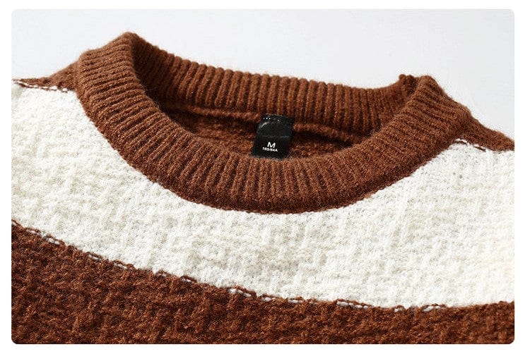 LM | Comfortable loose striped sweater 2024