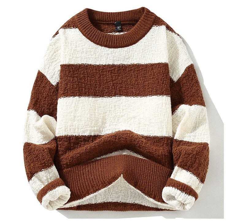 LM | Comfortable loose striped sweater 2024
