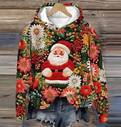 LM | Vintage Santa Hoodie with print