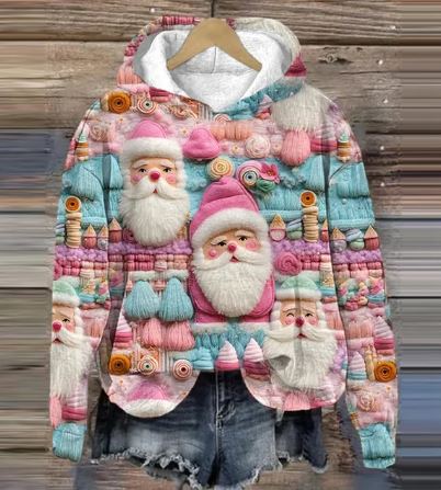 LM | Vintage Santa Hoodie with print