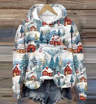 LM | Vintage Santa Hoodie with print