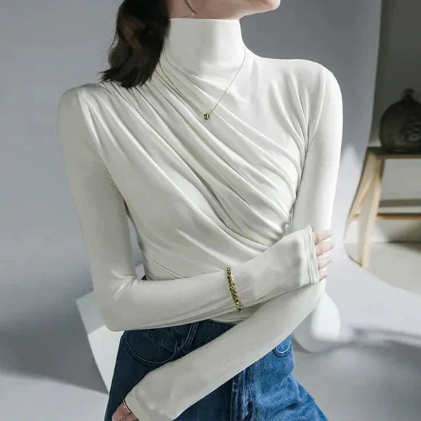 LM | Turtleneck sweater with pleats