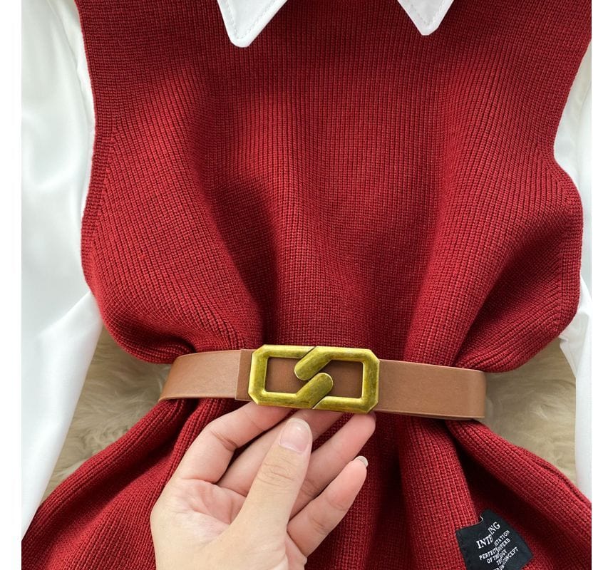 LM | Sleeveless sweater top set