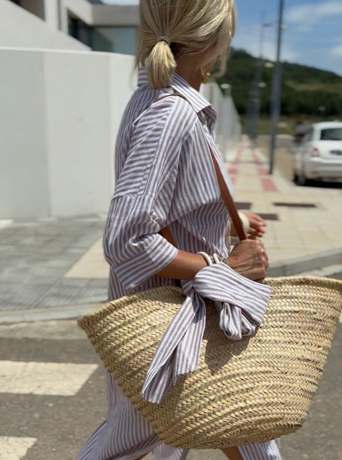 LM | Classic striped shirt dress