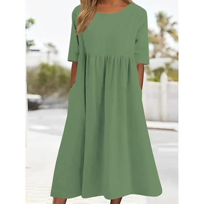 LM | Plain midi dress