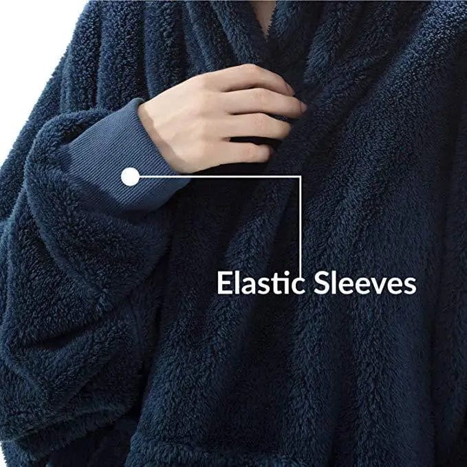 LM | Oversized hooded fleece pullover