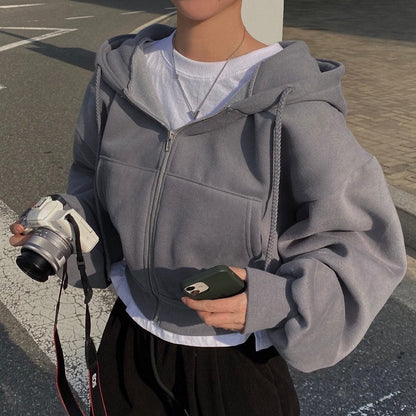 LM | Casual sweater with long sleeves and drawstring