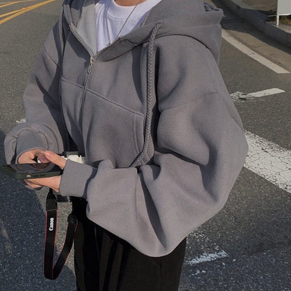 LM | Casual sweater with long sleeves and drawstring