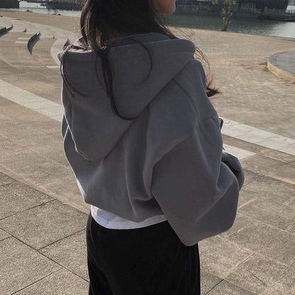 LM | Casual sweater with long sleeves and drawstring