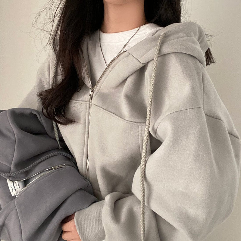 LM | Casual sweater with long sleeves and drawstring