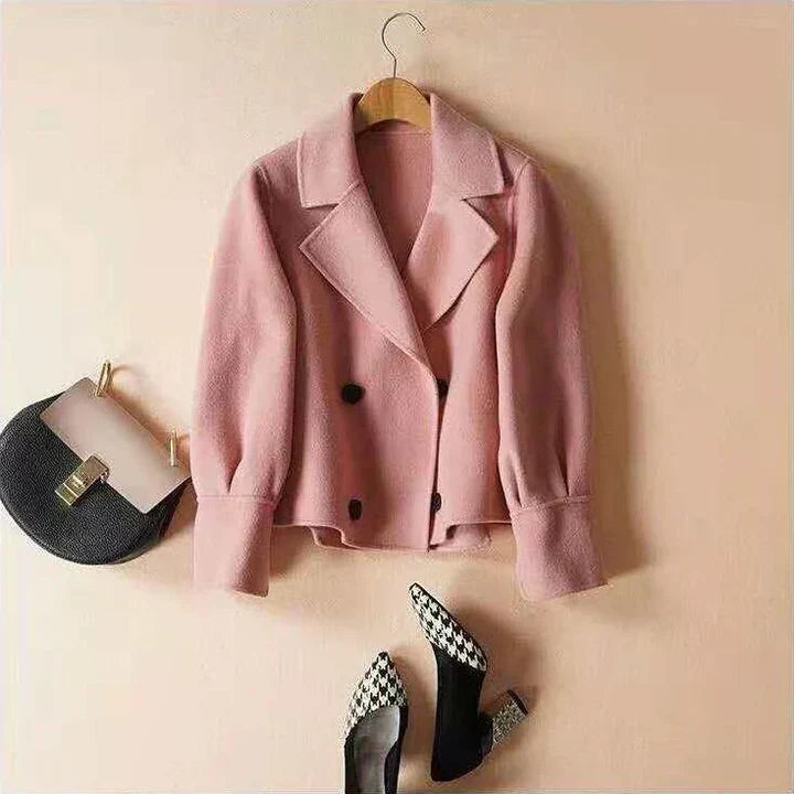 LM | a short single-colored women's coat
