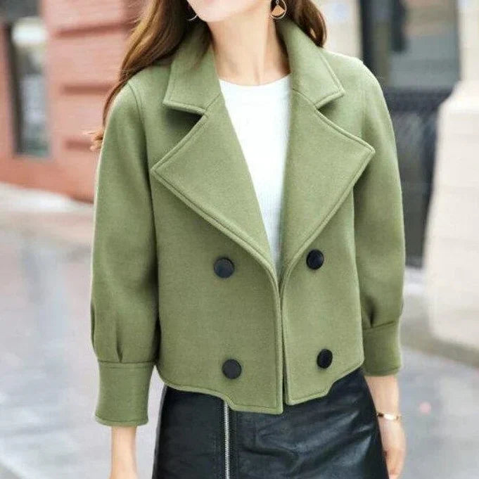 LM | a short single-colored women's coat