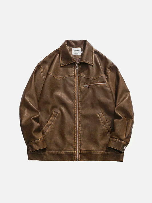 LM | Deep Washed Leather Jacket