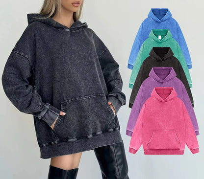 LM | Denim pullover hoodie