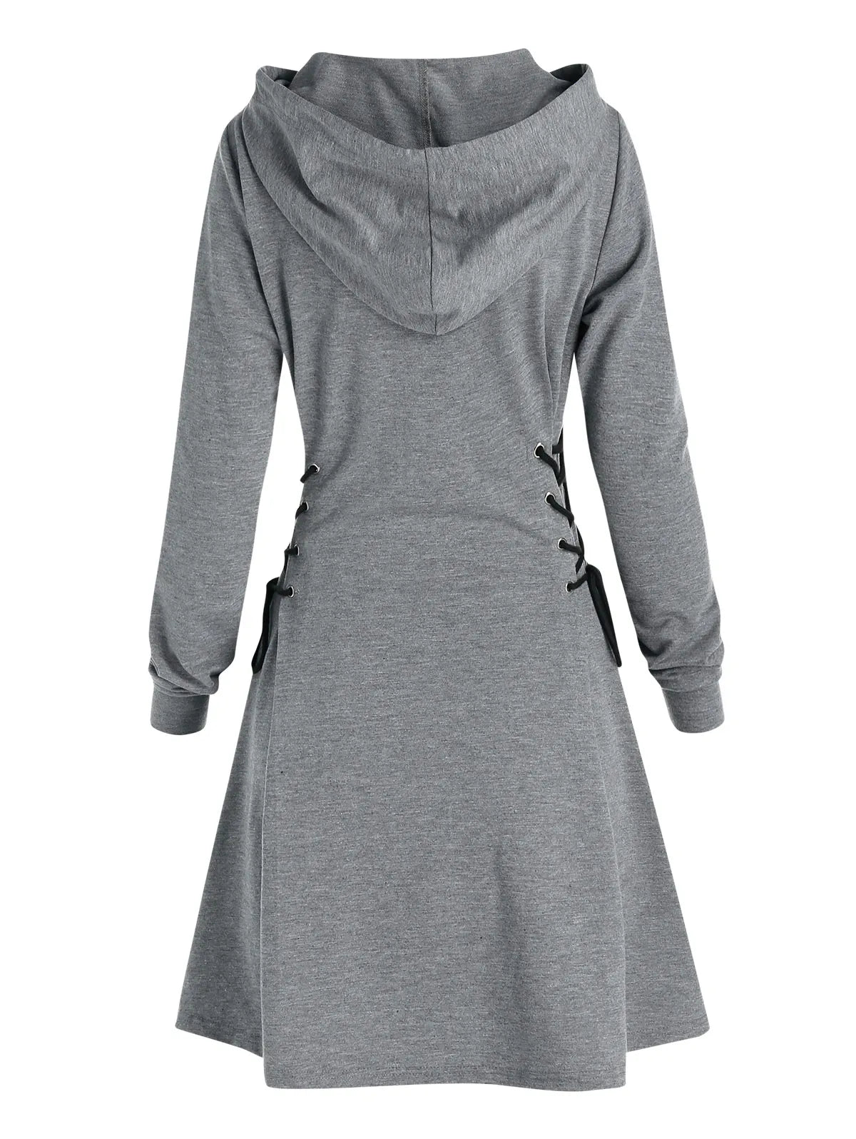 LM | Casual-chic hooded midi dress