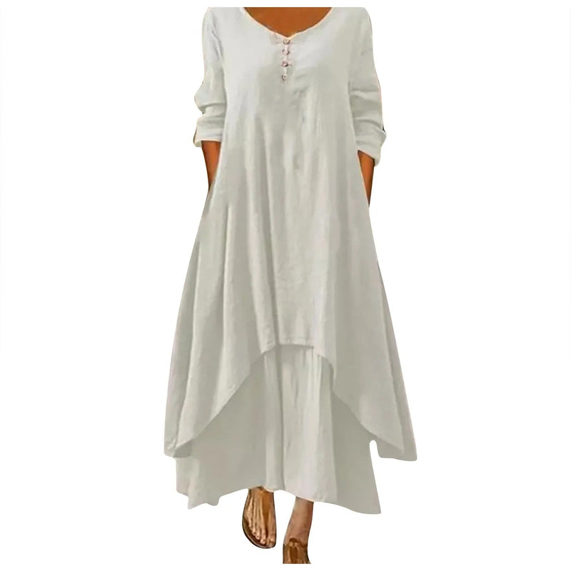 LM | Multi-layered flowing midi dress