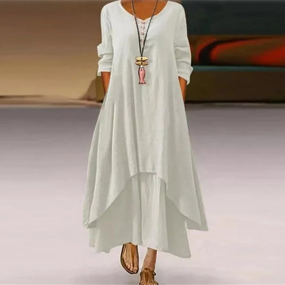 LM | Multi-layered flowing midi dress