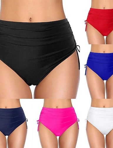 Swimwear 2 Piece Cheeky Swimsuit Drawstring Vacation Beach Wear Color Sleeveless Bathing Suits
