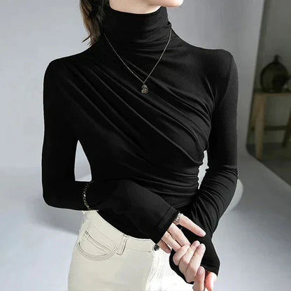 LM | Turtleneck sweater with pleats