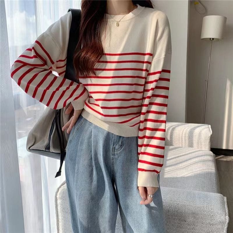 LM | Solid round neck sweater