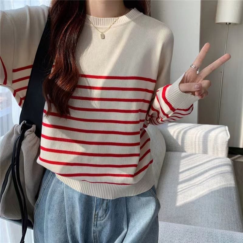 LM | Solid round neck sweater