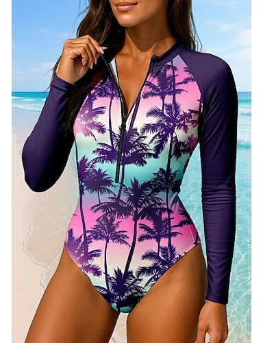 Rash Guard Upf50+ Quick Dry Lightweight Long Sleeve Bodysuit Swim Shirt Surfing Beach Water Sports Summer
