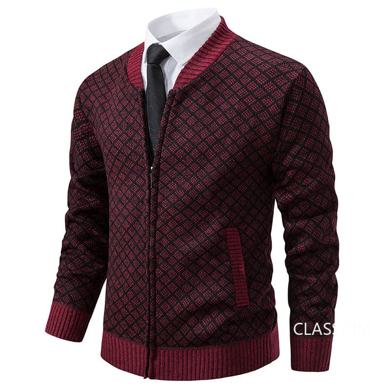 LM | stand-up collar fleece thick warm sweater 2024