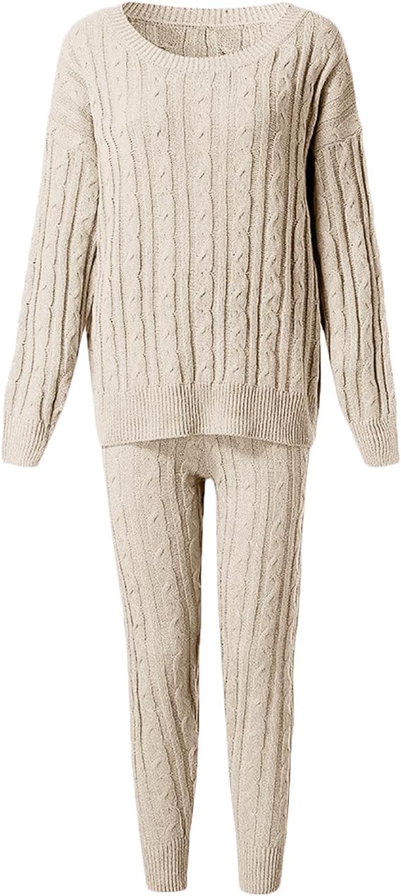 LM | MW -Women's 2-piece long knit suit with thick sweater