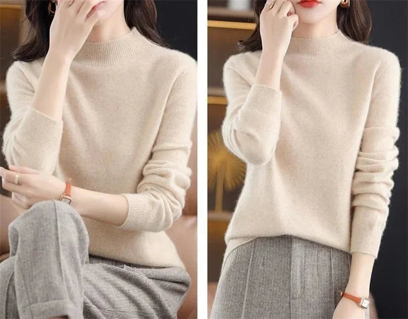 LM | Soft knitted sweater with turtleneck