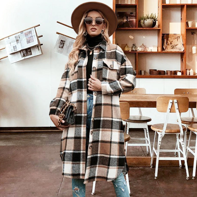LM | Sophisticated plaid jacket for women