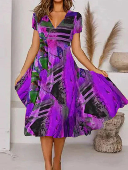 LM | Bohemian summer dress with V-neckline
