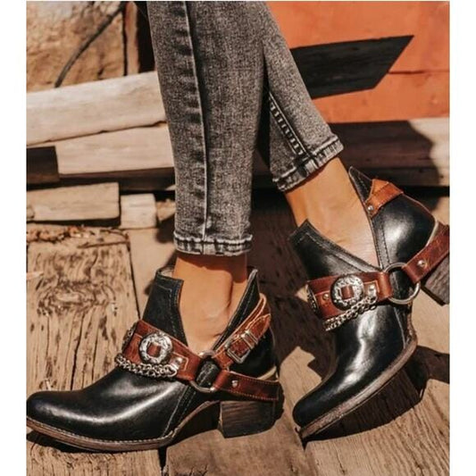 LM | Chunky Mid Heel Vintage Shoes