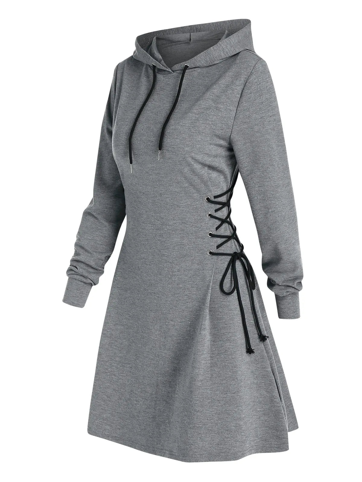 LM | Casual-chic hooded midi dress