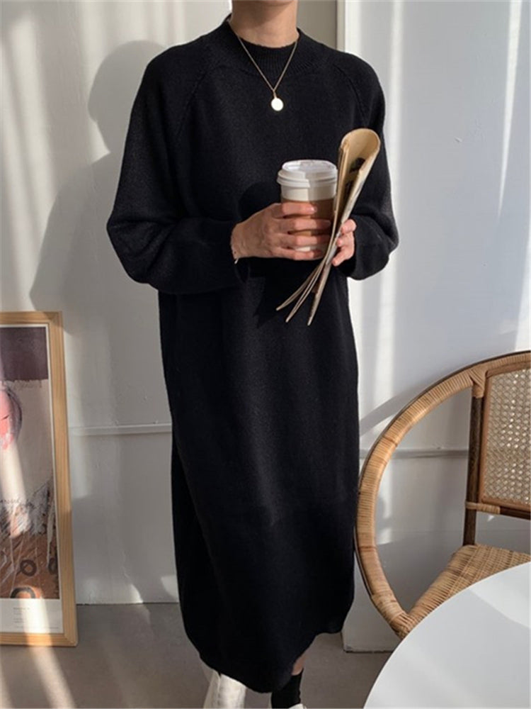 LM | Cozy knit midi dress