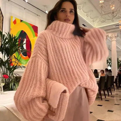 LM | Fluffy turtleneck sweater
